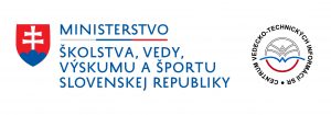 Vľavo logo Ministerstvo školstva, vedy, výskumu a športu Slovenskej republiky, vpravo logo Centrum vedecko-technických informácií SR.