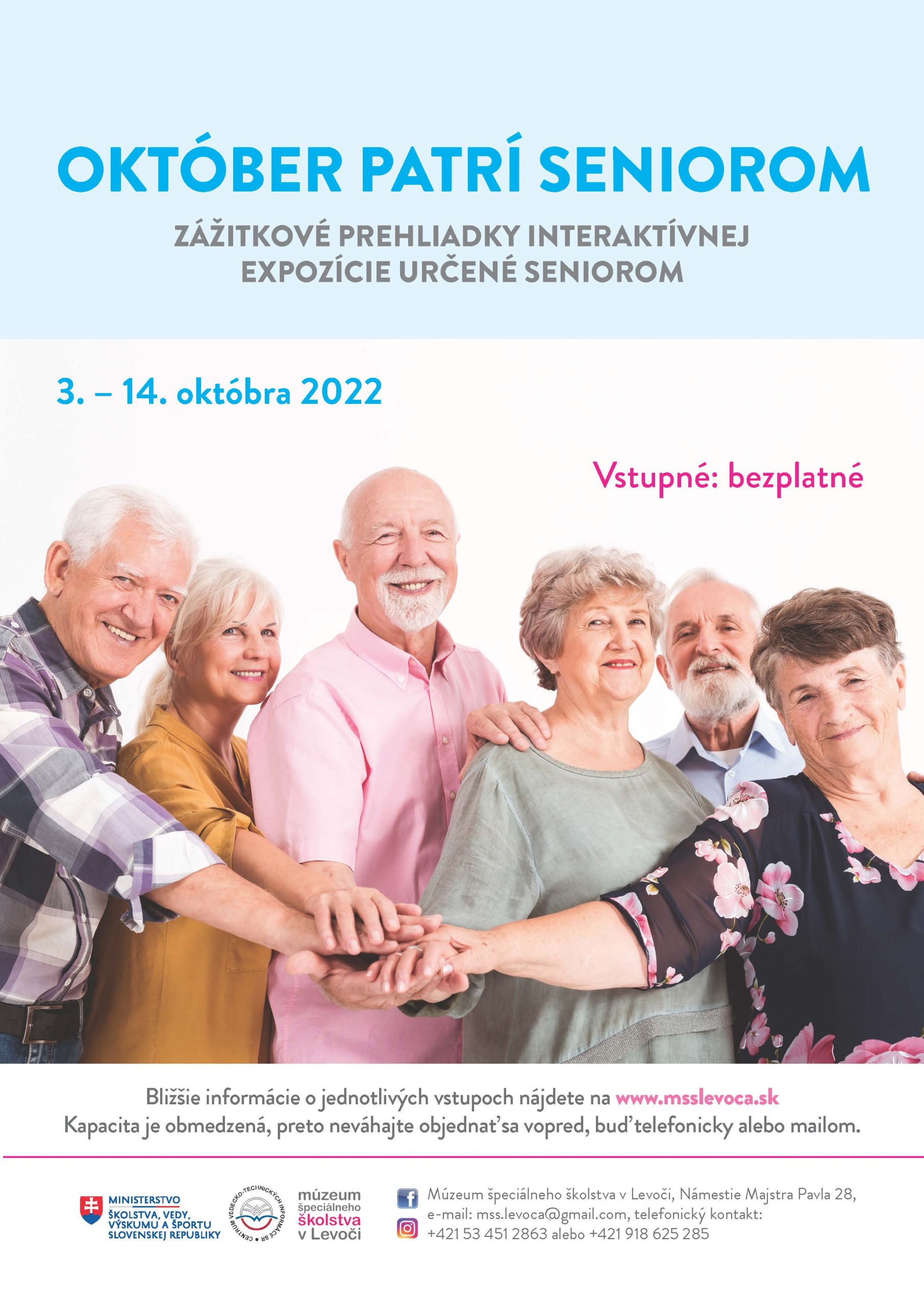 Október patrí seniorom. Zážitkové prehliadky interaktívnej expozície určené seniorom.