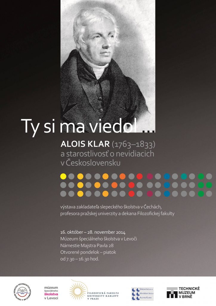 Plagát k výstave venovanej Aloisovi Klarovi