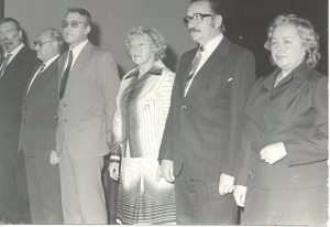 Odovzdávanie vyznamenania na logopedickej konferencii Štrbské Pleso, r. 1979