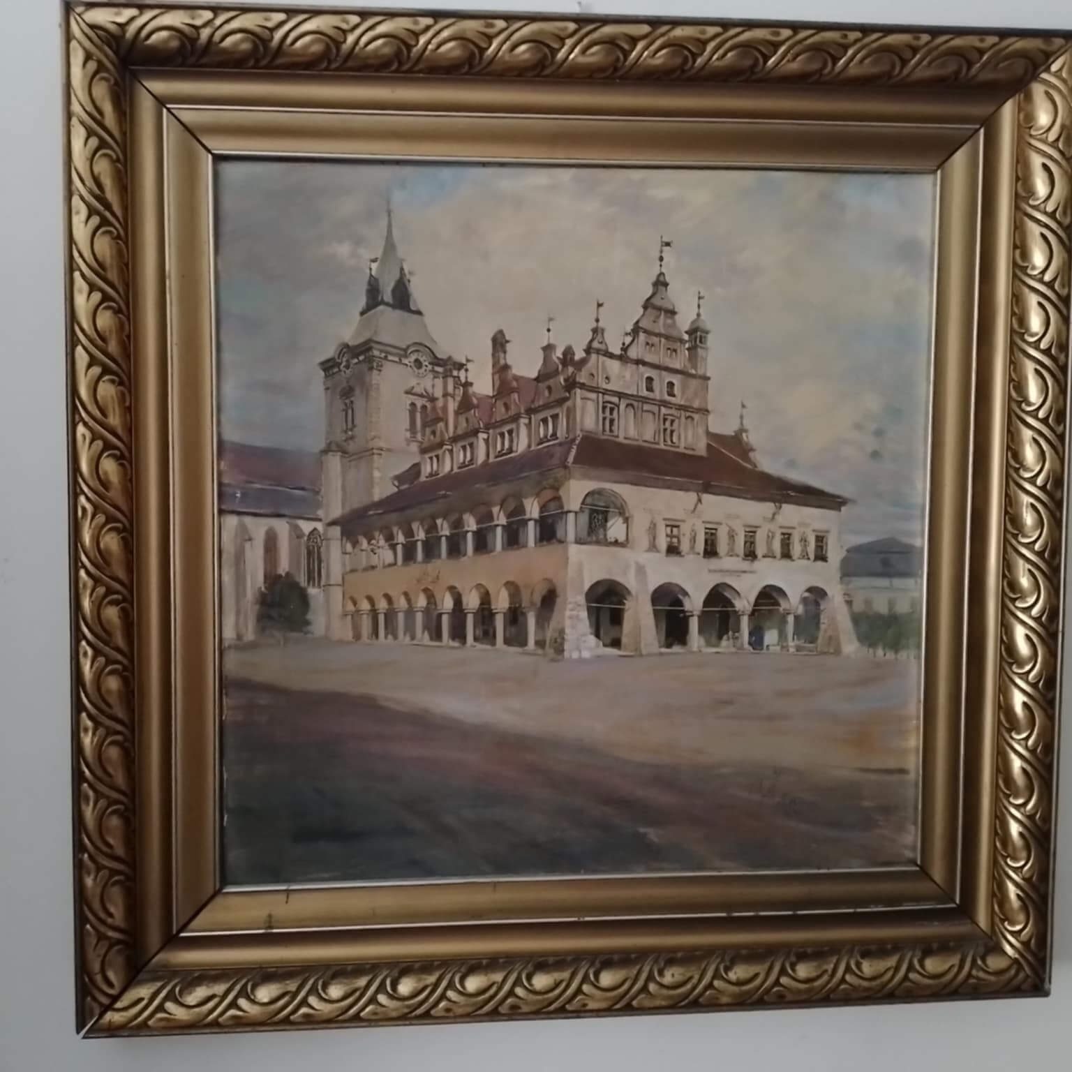 Obraz levočskej radnice.