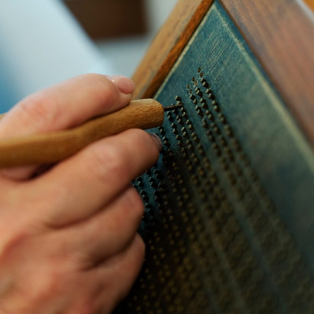 Písanie na Schleussnerovej tabuľke.