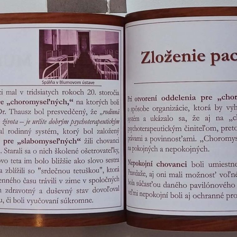 Brožúra: 120 rokov Psychiatrickej liečebne Samuela Bluma v Plešivci.