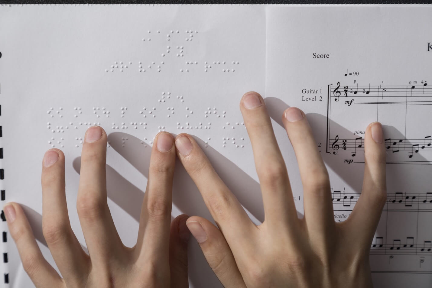 Hudba v Braille.