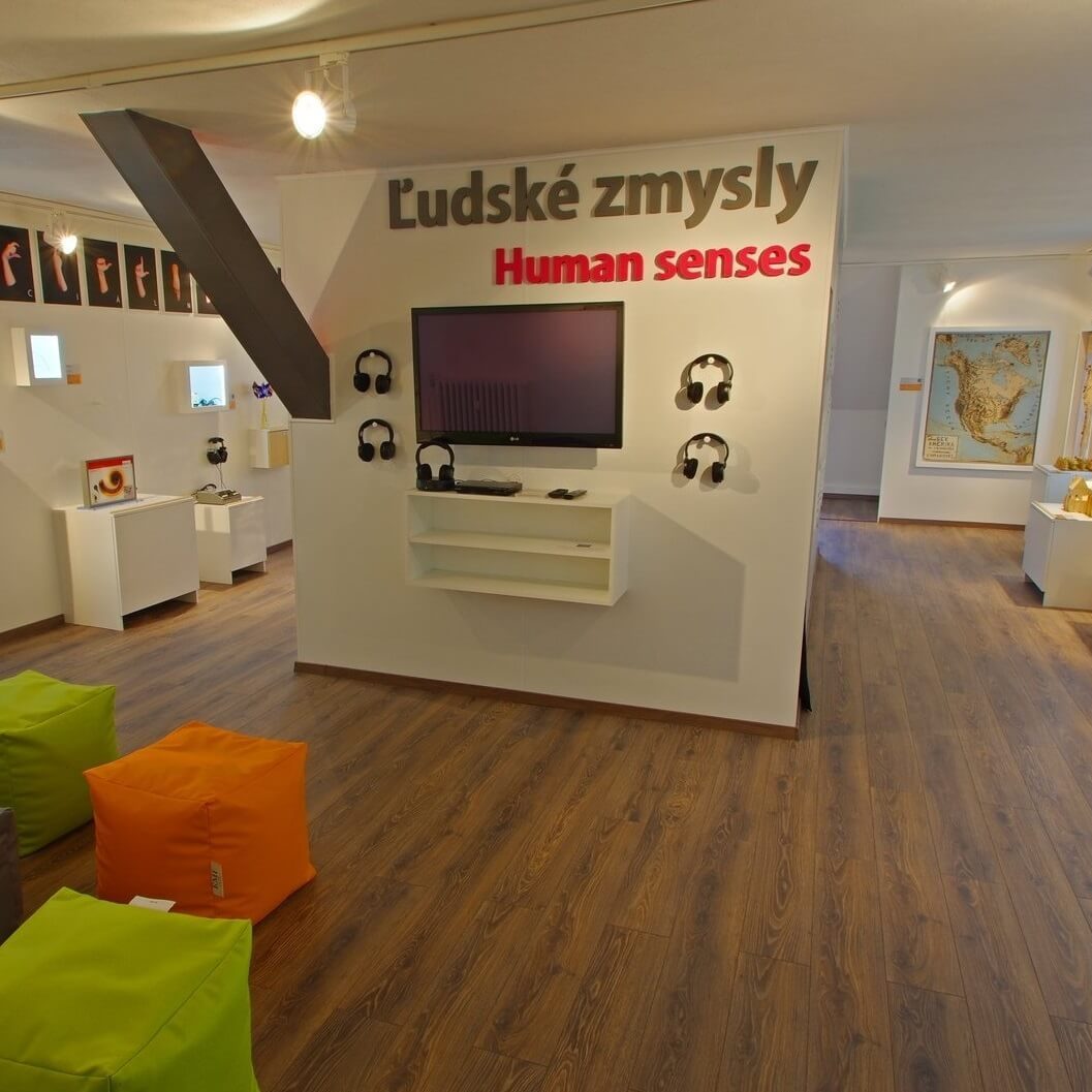 Ludske zmysly Stála expozícia, ľudské zmysly.
