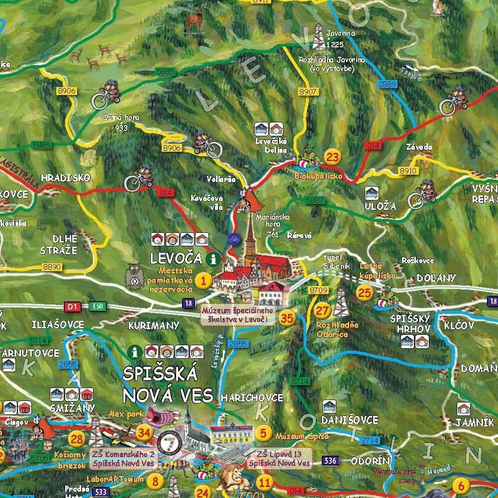 Dolný Spiš deťom cyklomapa Cyklomapa Dolný Spiš.