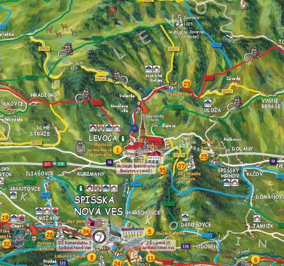 Dolný Spiš deťom cyklomapa Cyklomapa Dolný Spiš.
