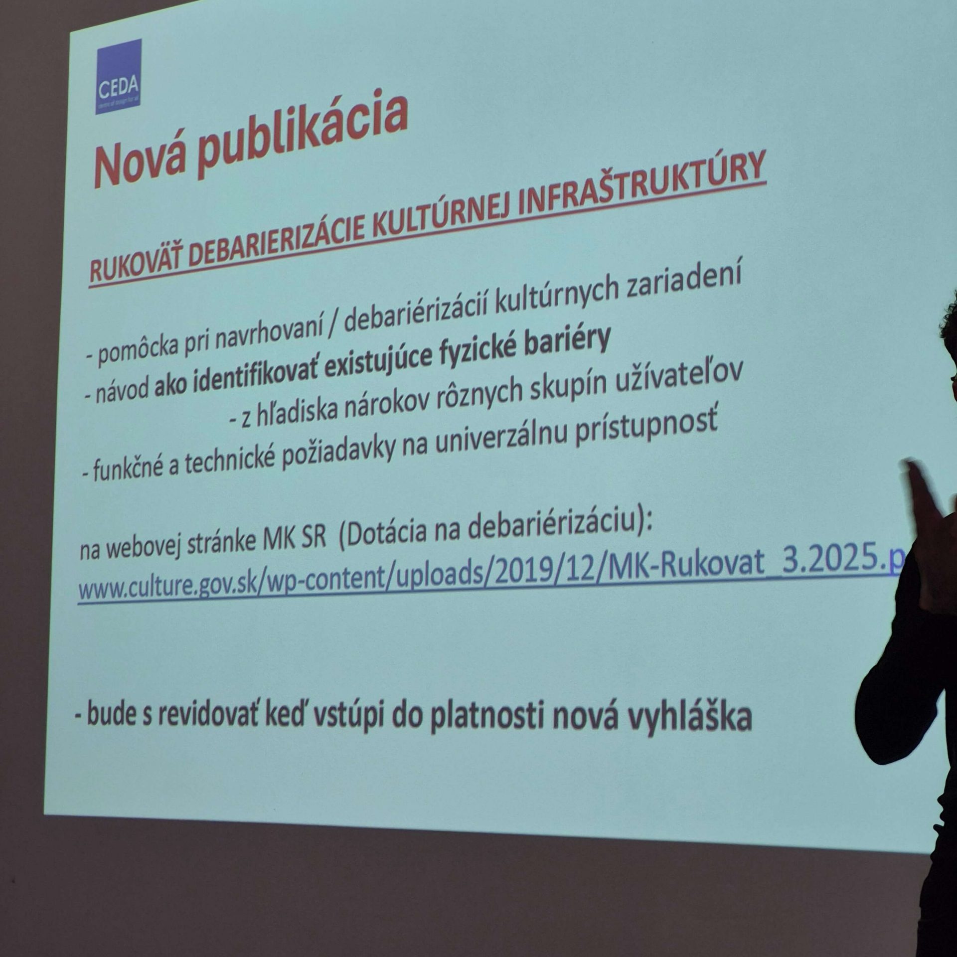 Prednášajúci na konferencii Umenie bez bariér.