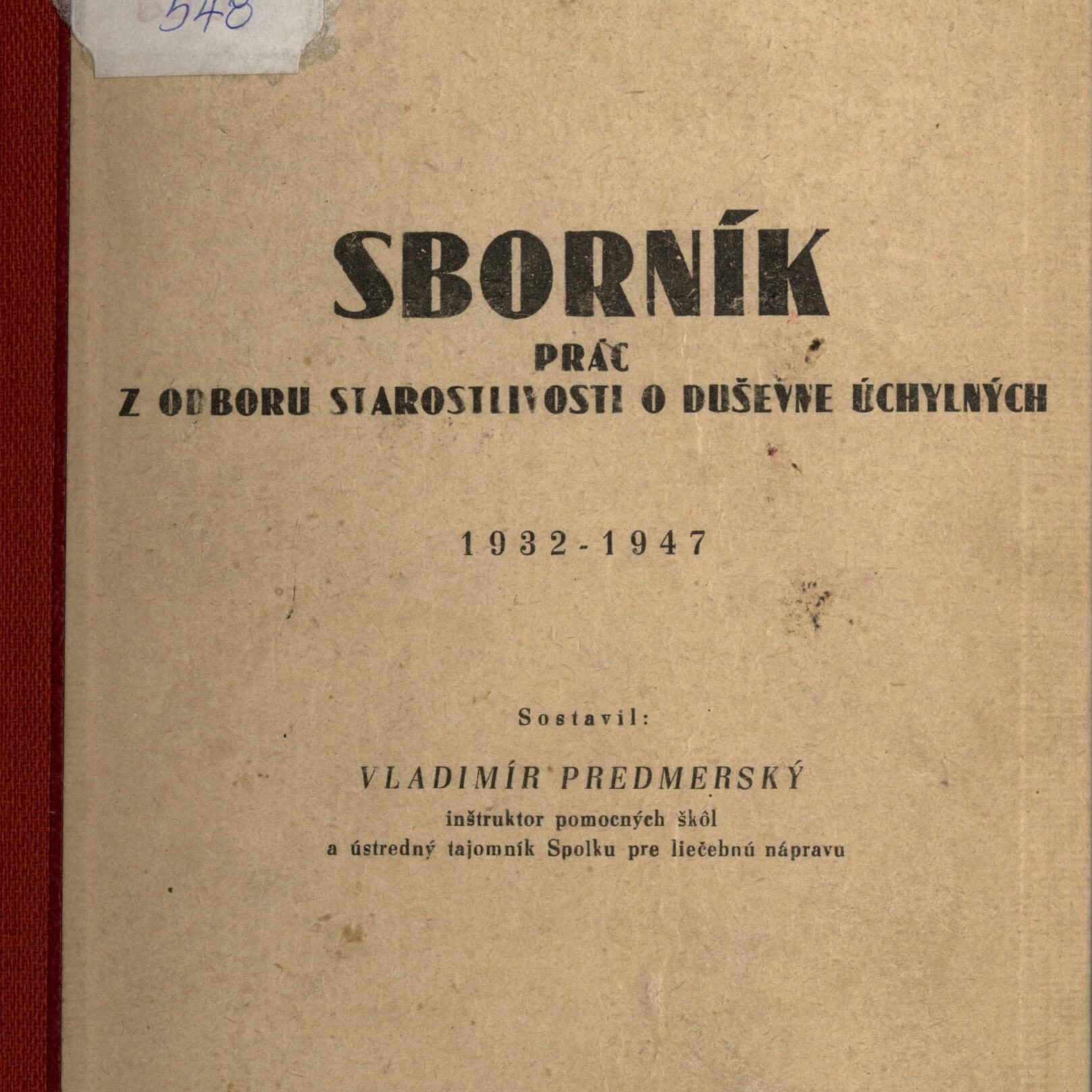 Ukážka titulných strán publikácií doc. Predmerského.